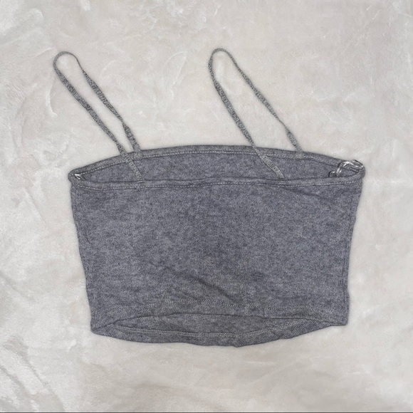 GREY CROPPED TANK TOP - Picture 4 of 6